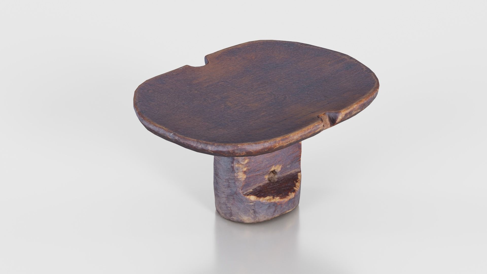 Headrest Africa Wood Furniture Prop 16 Low-poly 3D model_18