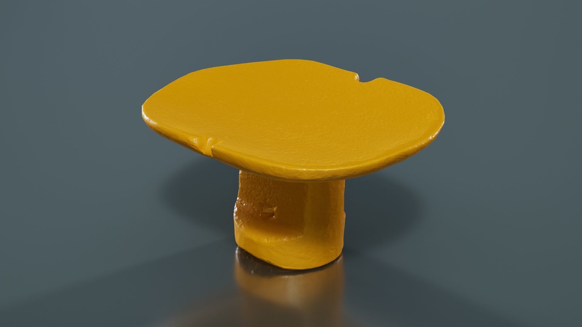 Headrest Africa Wood Furniture Prop 16 Low-poly 3D model_12