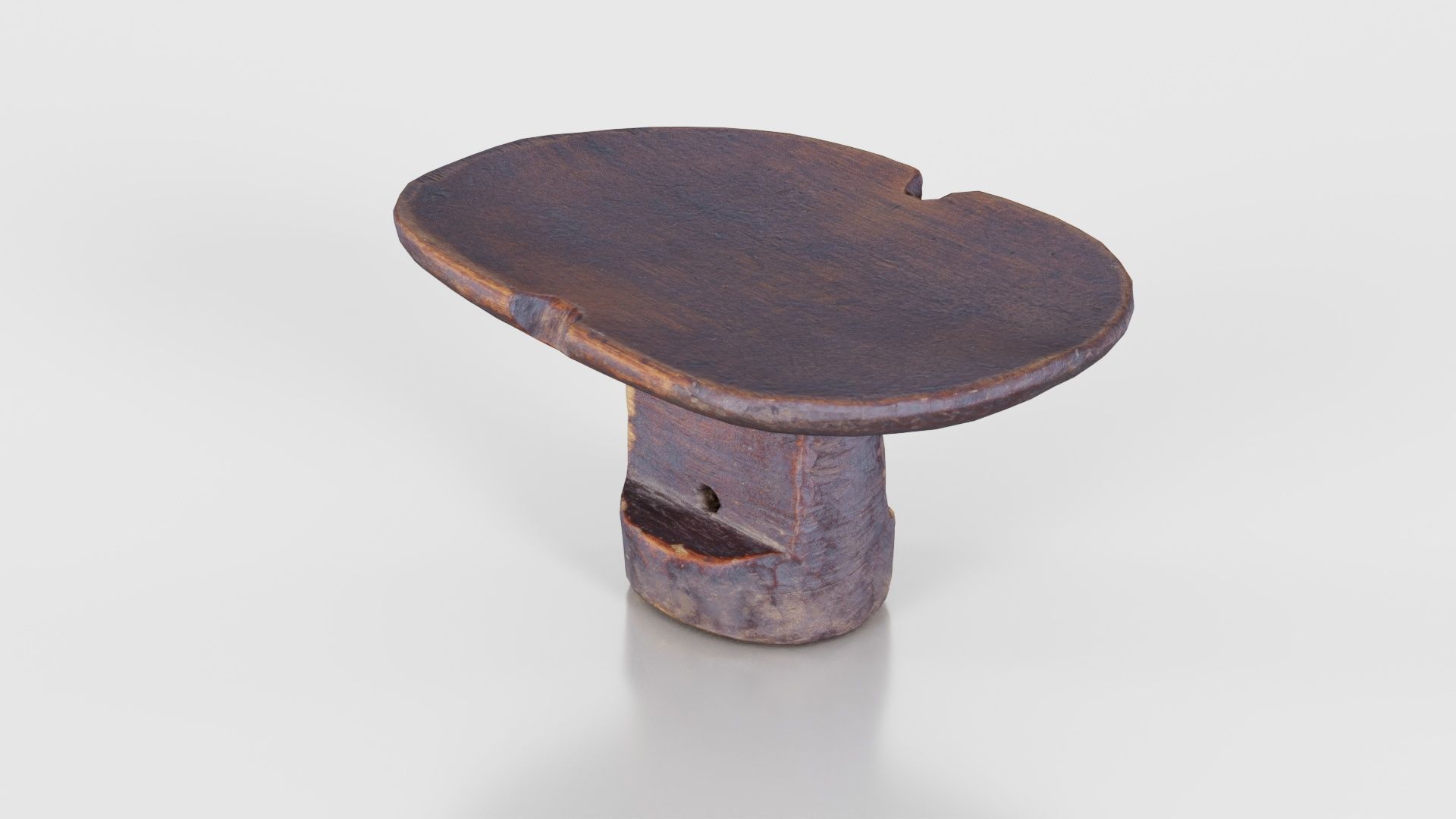 Headrest Africa Wood Furniture Prop 16 Low-poly 3D model_21