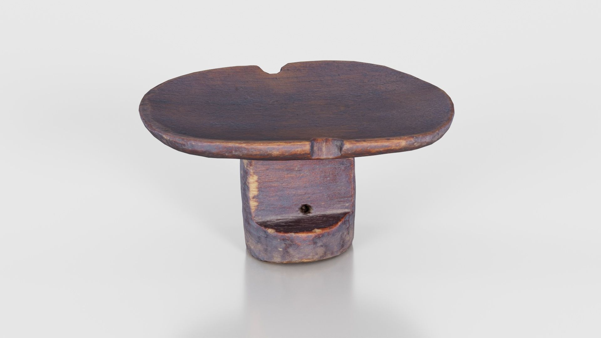 Headrest Africa Wood Furniture Prop 16 Low-poly 3D model_23