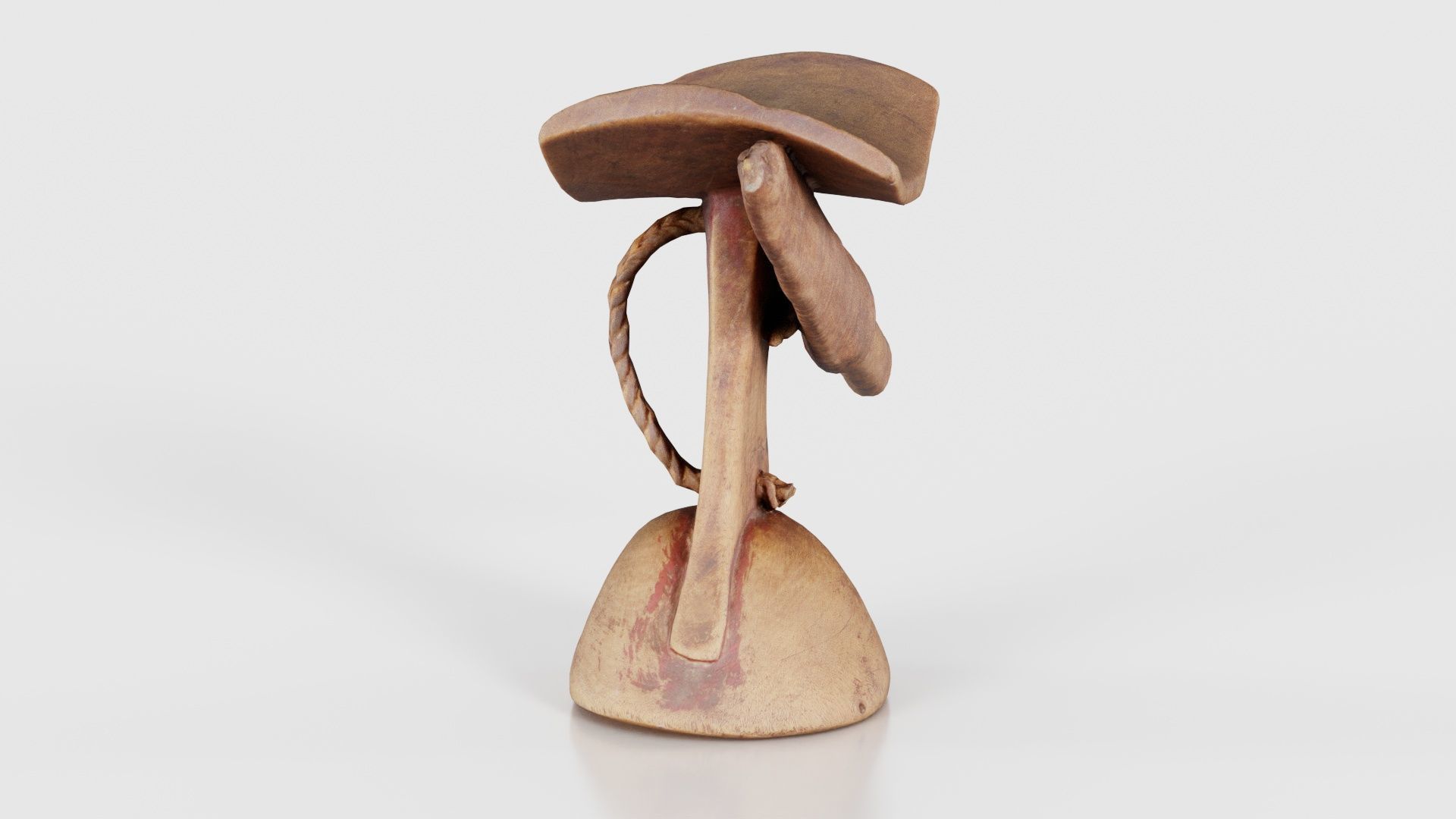 Headrest Africa Wood Furniture Prop 17 Low-poly 3D model_19