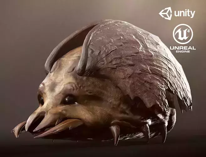 Worm Lt3 - Game Ready Low-poly 3D model