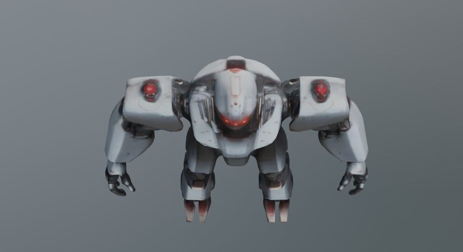 Big fighter robot 3D model_3