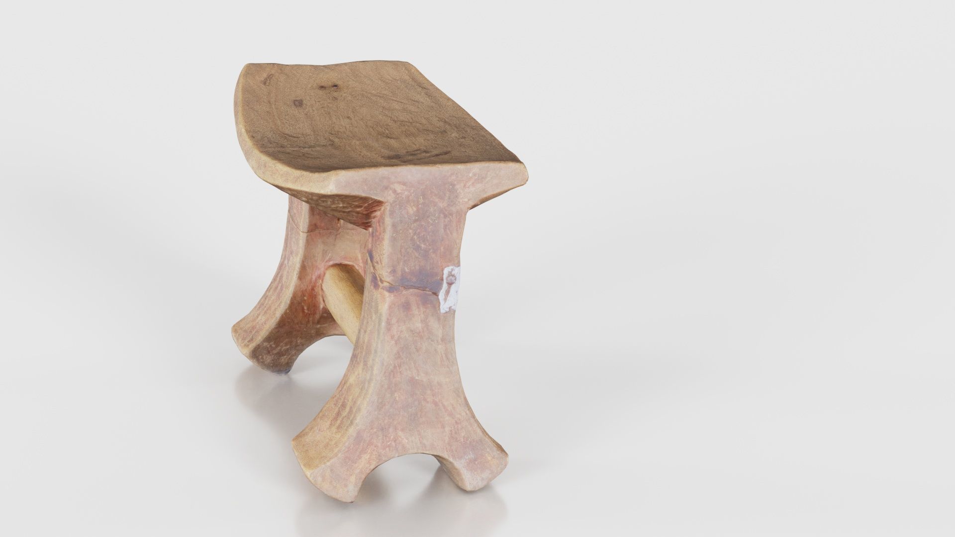 Headrest Africa Wood Furniture Prop 25 Low-poly 3D model_20