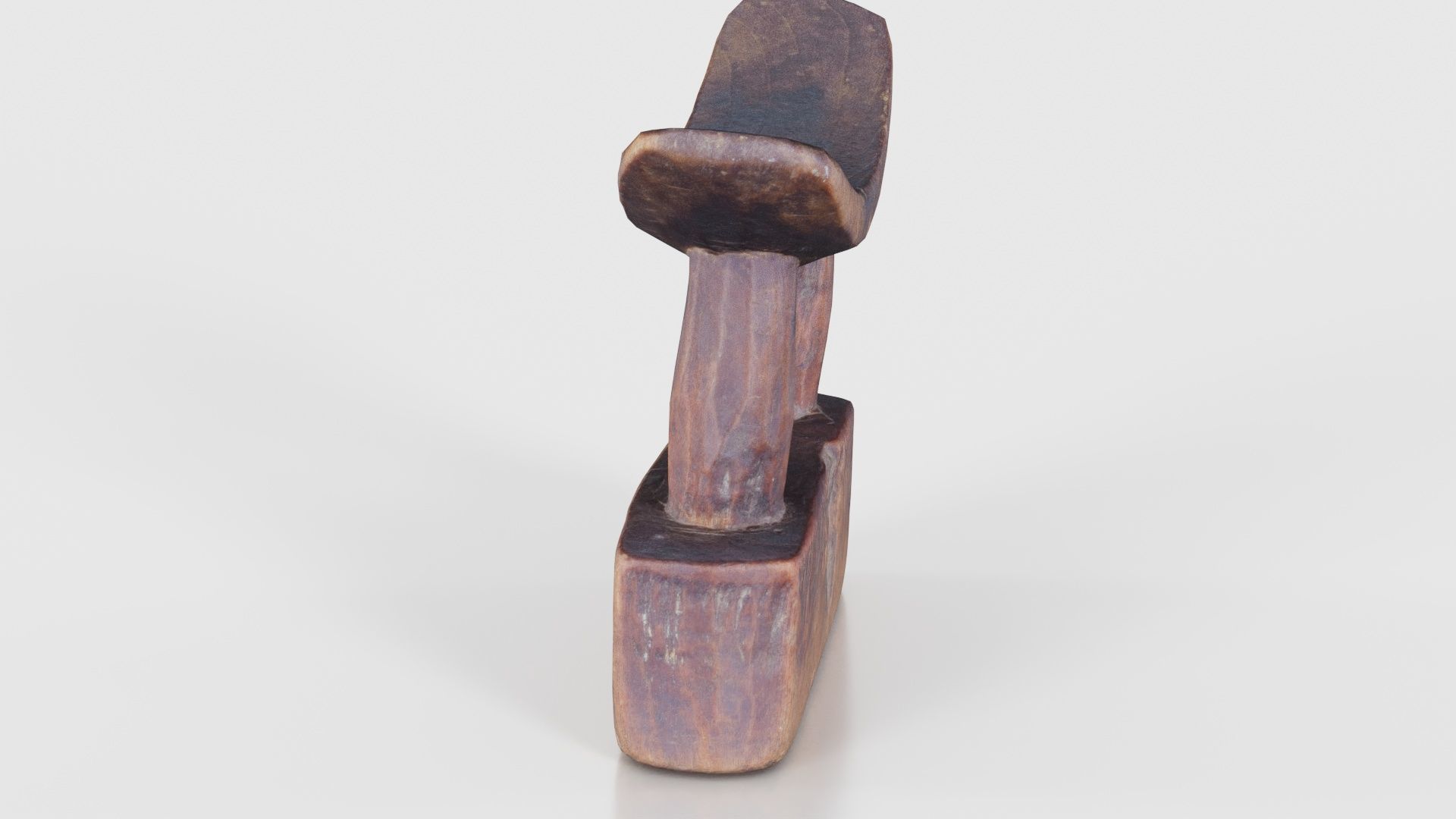 Headrest Africa Wood Furniture Prop 28 Low-poly 3D model_19