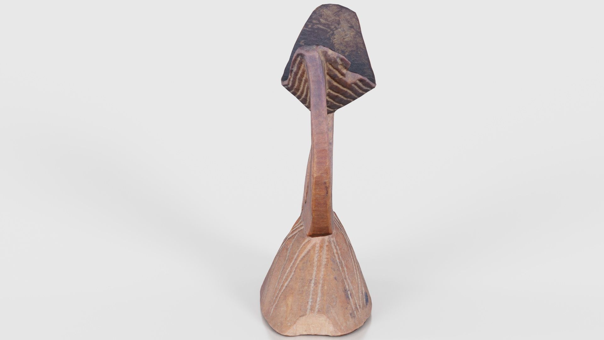 Headrest Africa Wood Furniture Prop 29 Low-poly 3D model_25