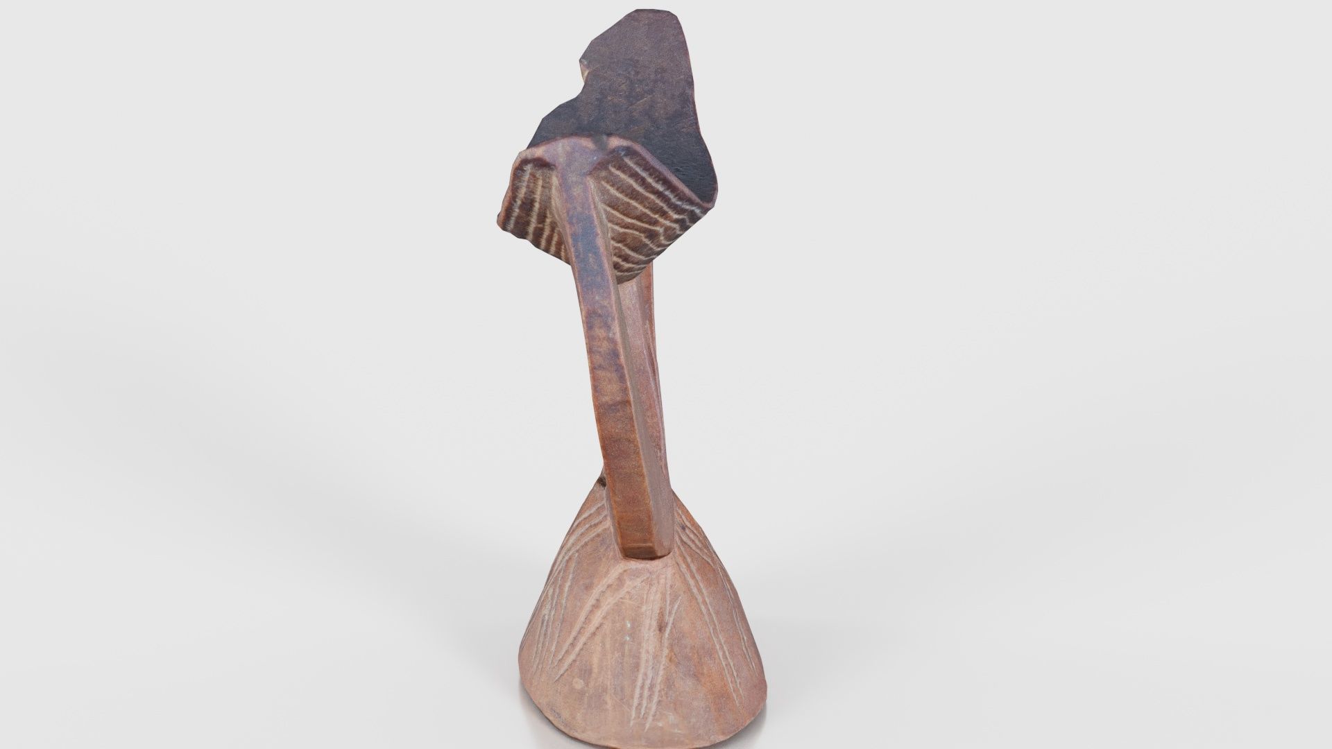 Headrest Africa Wood Furniture Prop 29 Low-poly 3D model_19