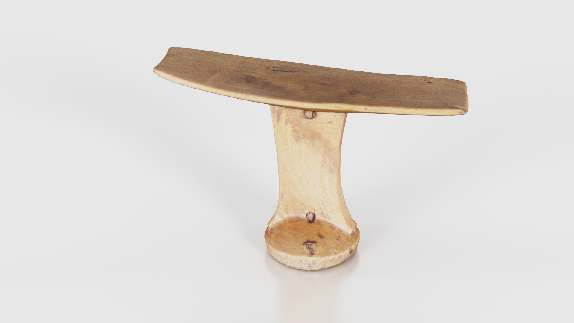 Headrest Africa Wood Furniture Prop 30 Low-poly 3D model_22