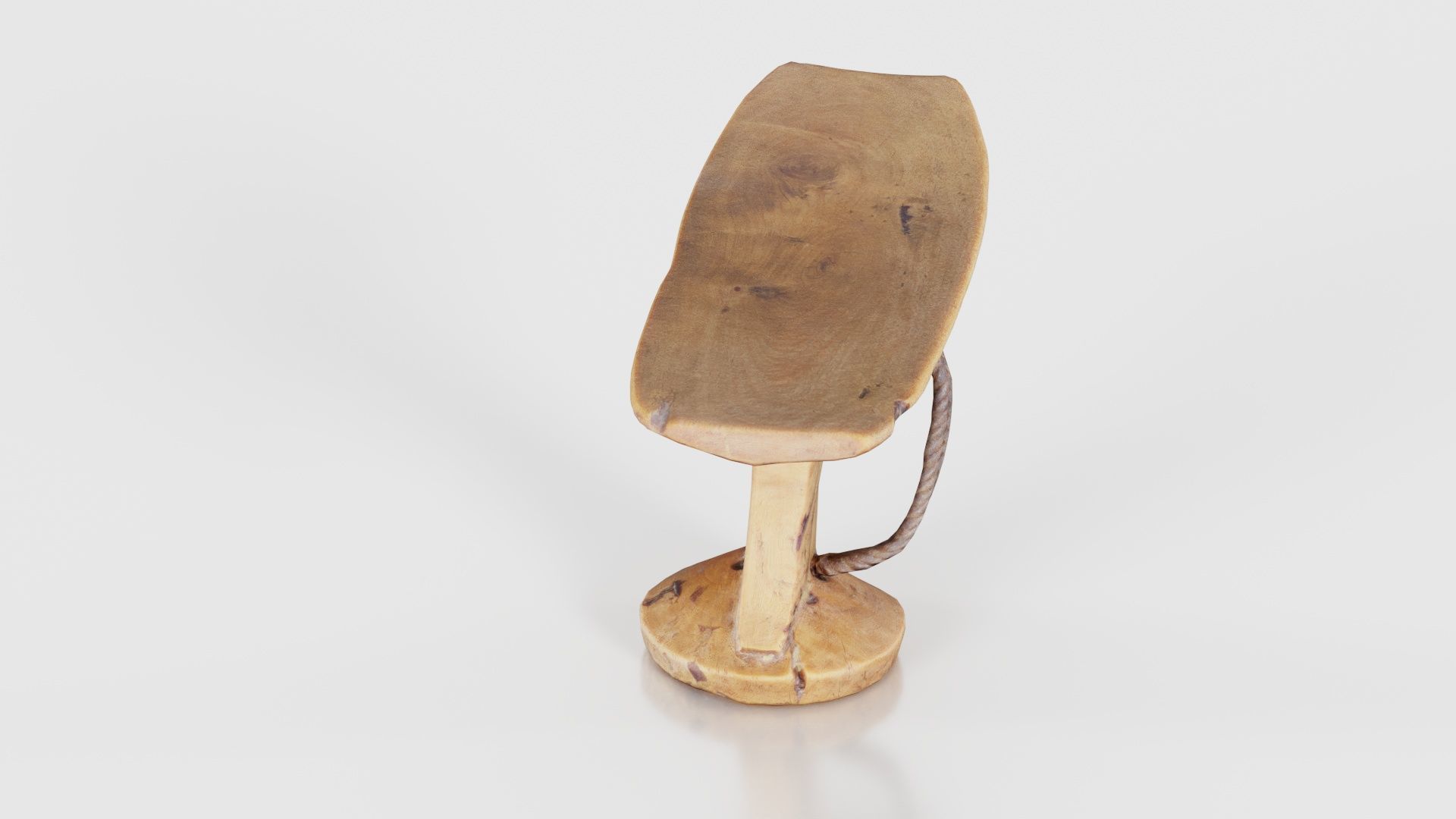 Headrest Africa Wood Furniture Prop 30 Low-poly 3D model_19