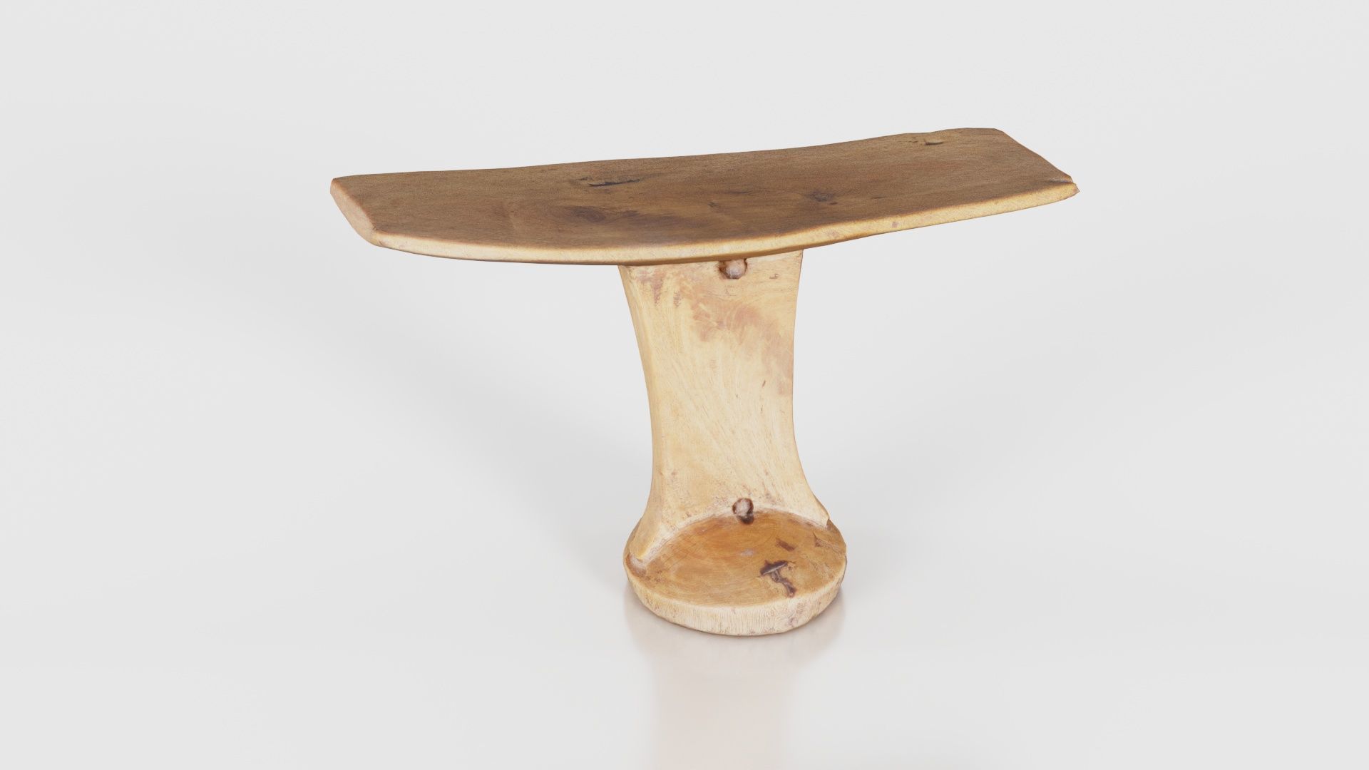 Headrest Africa Wood Furniture Prop 30 Low-poly 3D model_23