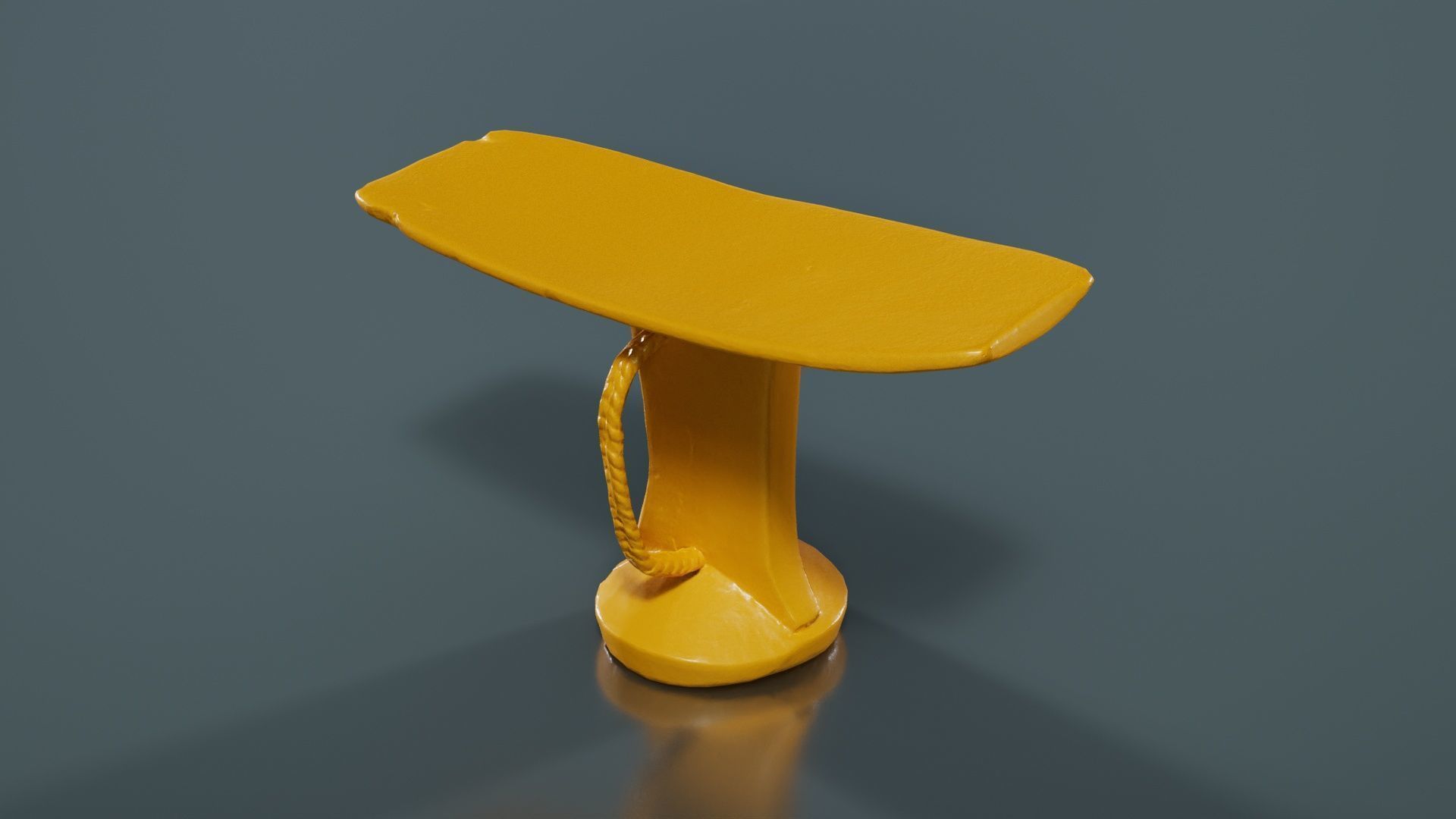 Headrest Africa Wood Furniture Prop 30 Low-poly 3D model_12