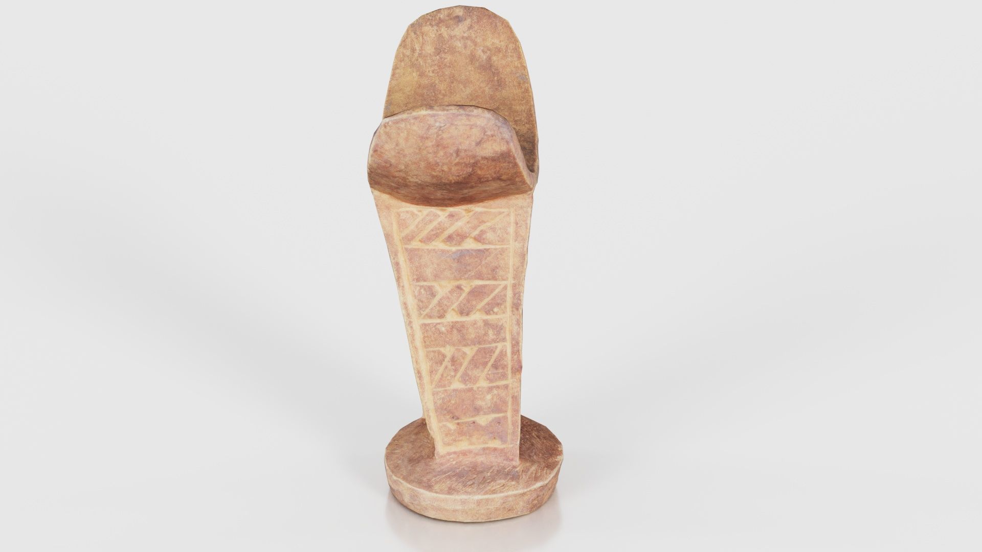 Headrest Africa Wood Furniture Prop 34 Low-poly 3D model_25