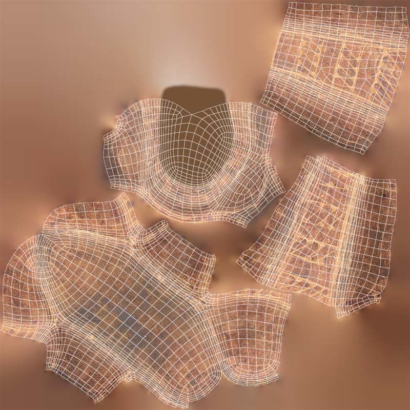 Headrest Africa Wood Furniture Prop 34 Low-poly 3D model_14