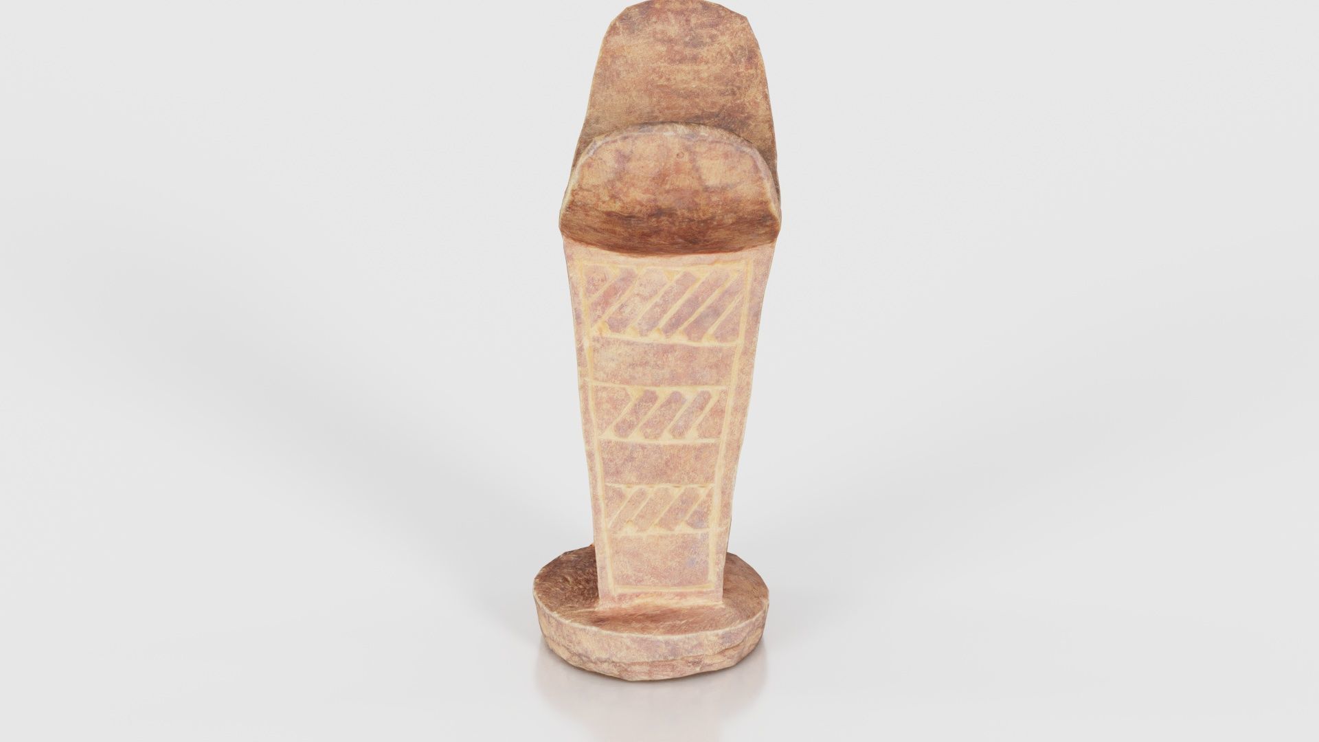 Headrest Africa Wood Furniture Prop 34 Low-poly 3D model_19