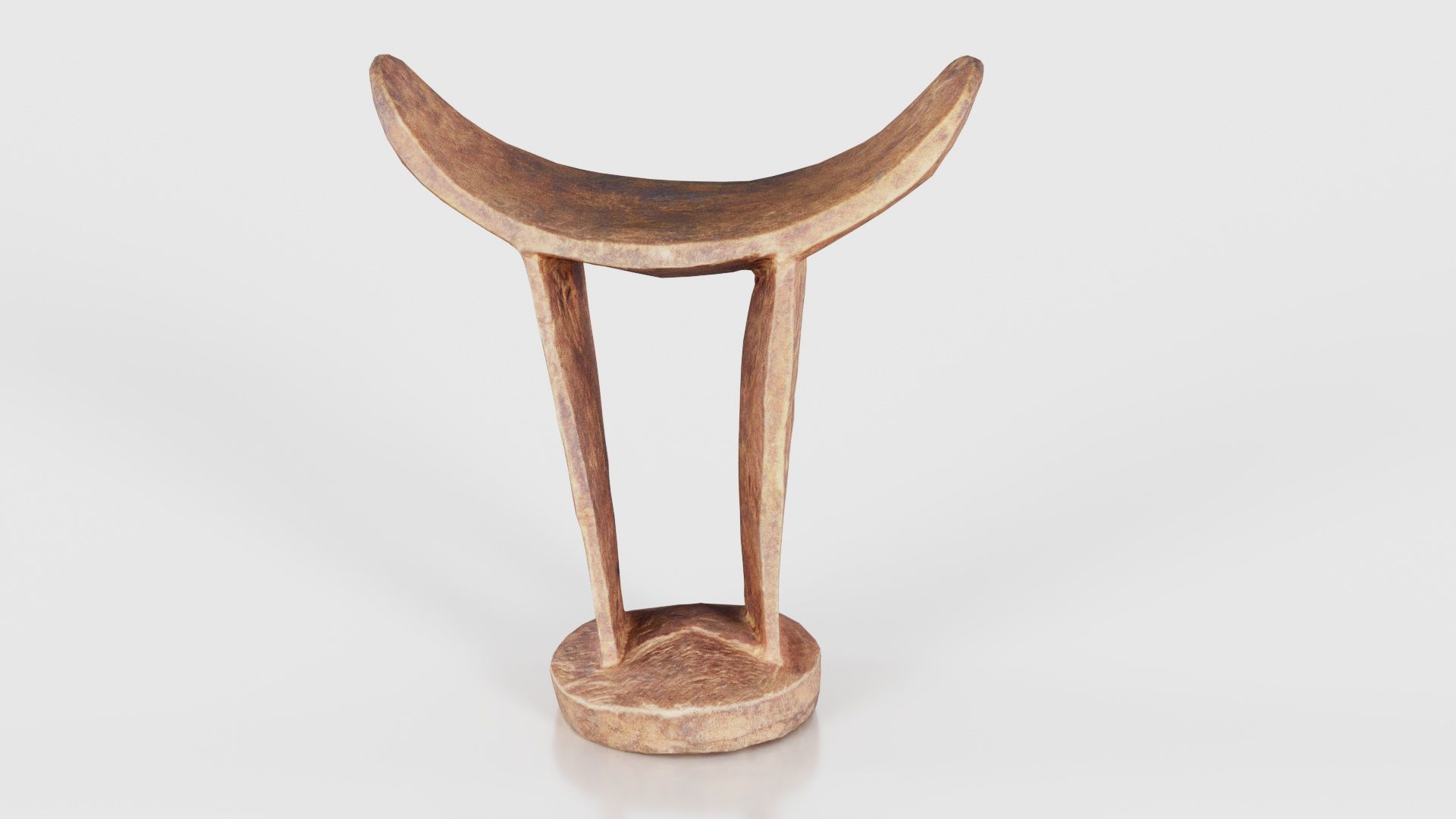 Headrest Africa Wood Furniture Prop 34 Low-poly 3D model_22