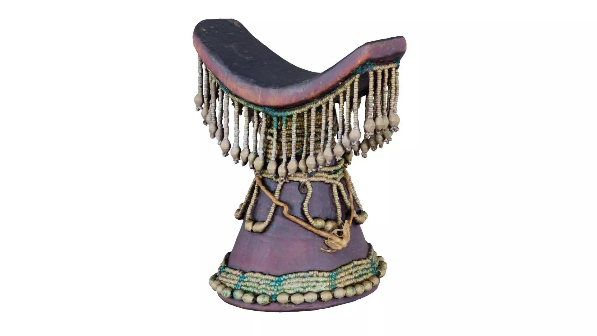 Headrest Africa Wood Furniture Prop 36 Low-poly 3D model