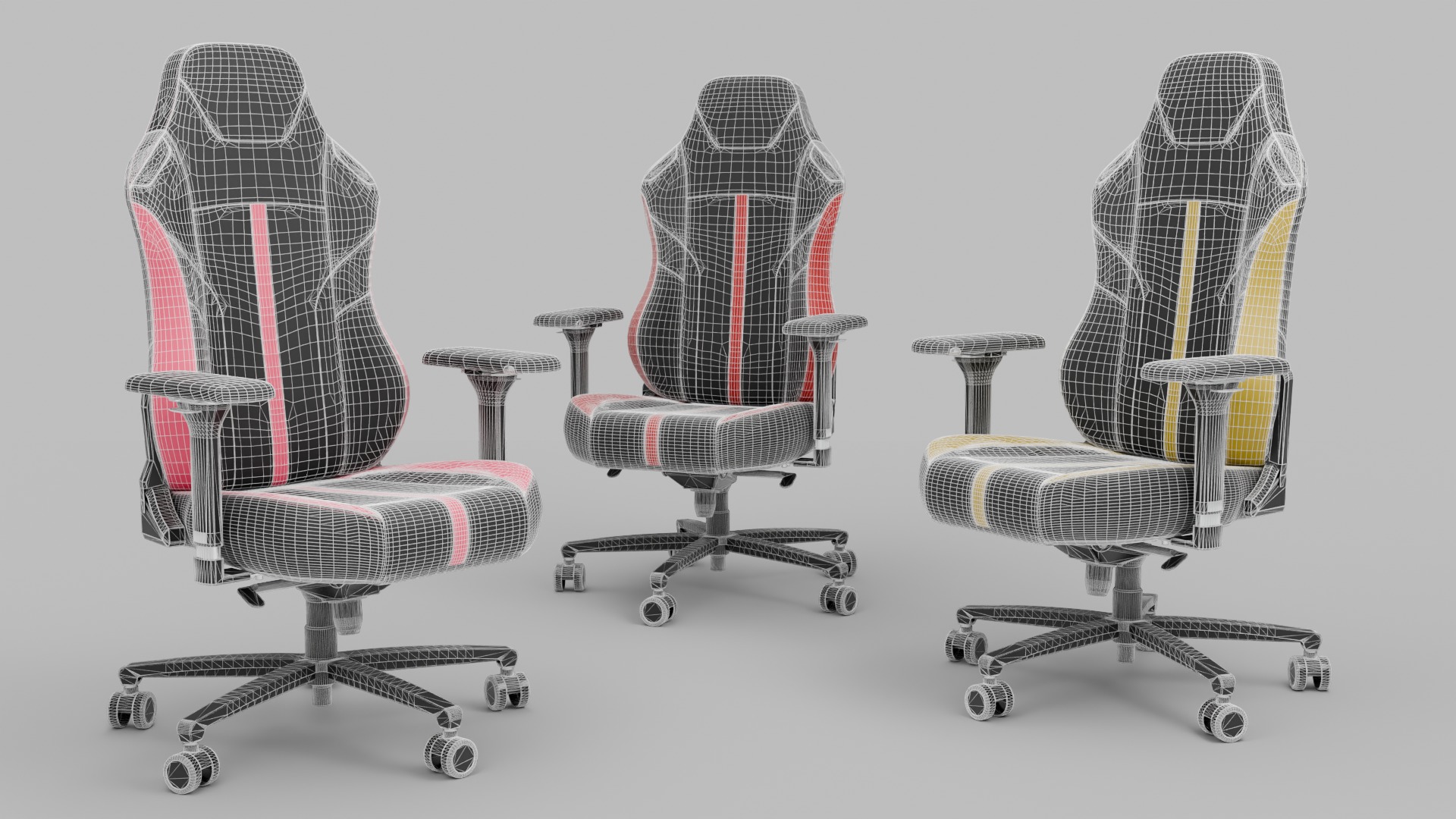 3d Gaming Chair 03 Realistic PBR GLB FBX OBJ mlt Low-poly 3D model_9