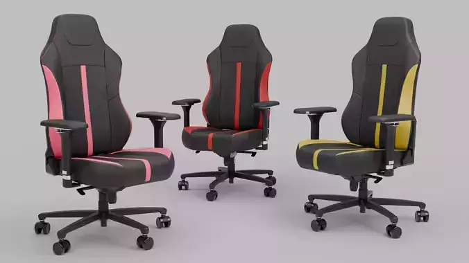 3d Gaming Chair 03 Realistic PBR GLB FBX OBJ mlt
