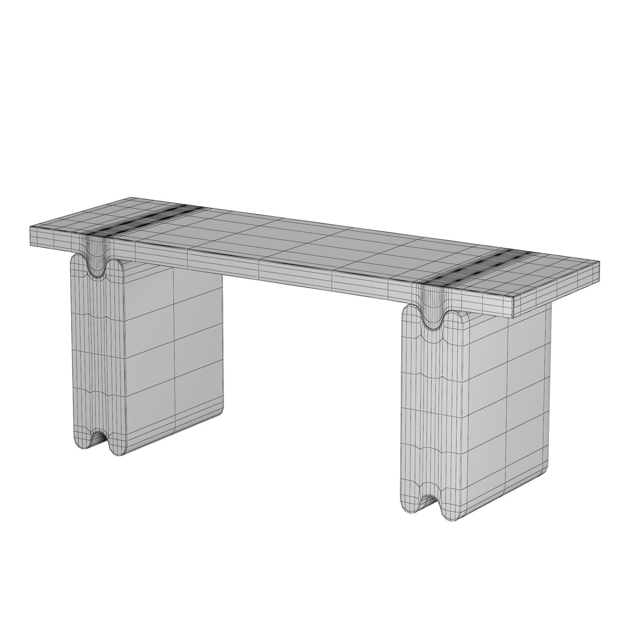 Ossicle leather console 3D model_4