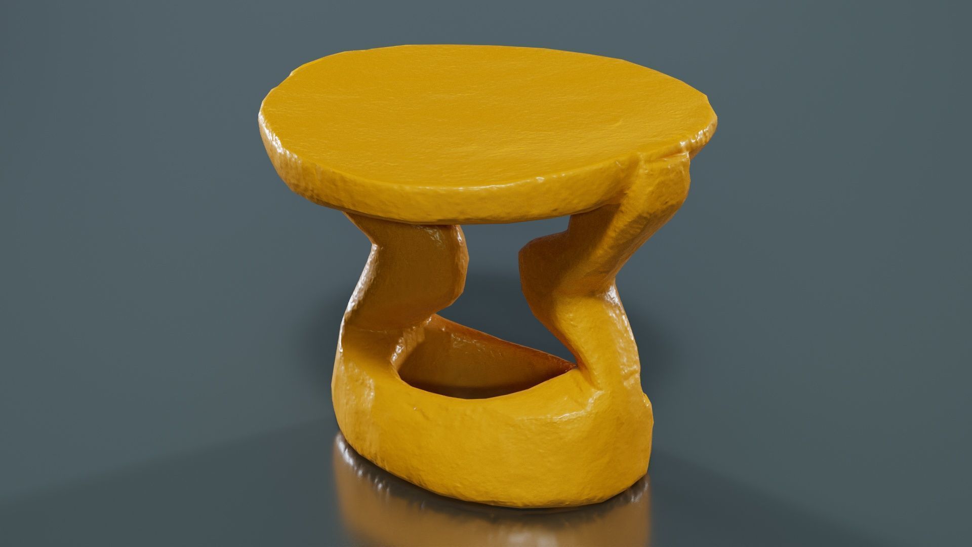 Headrest Africa Wood Furniture Prop 38 Low-poly 3D model_12