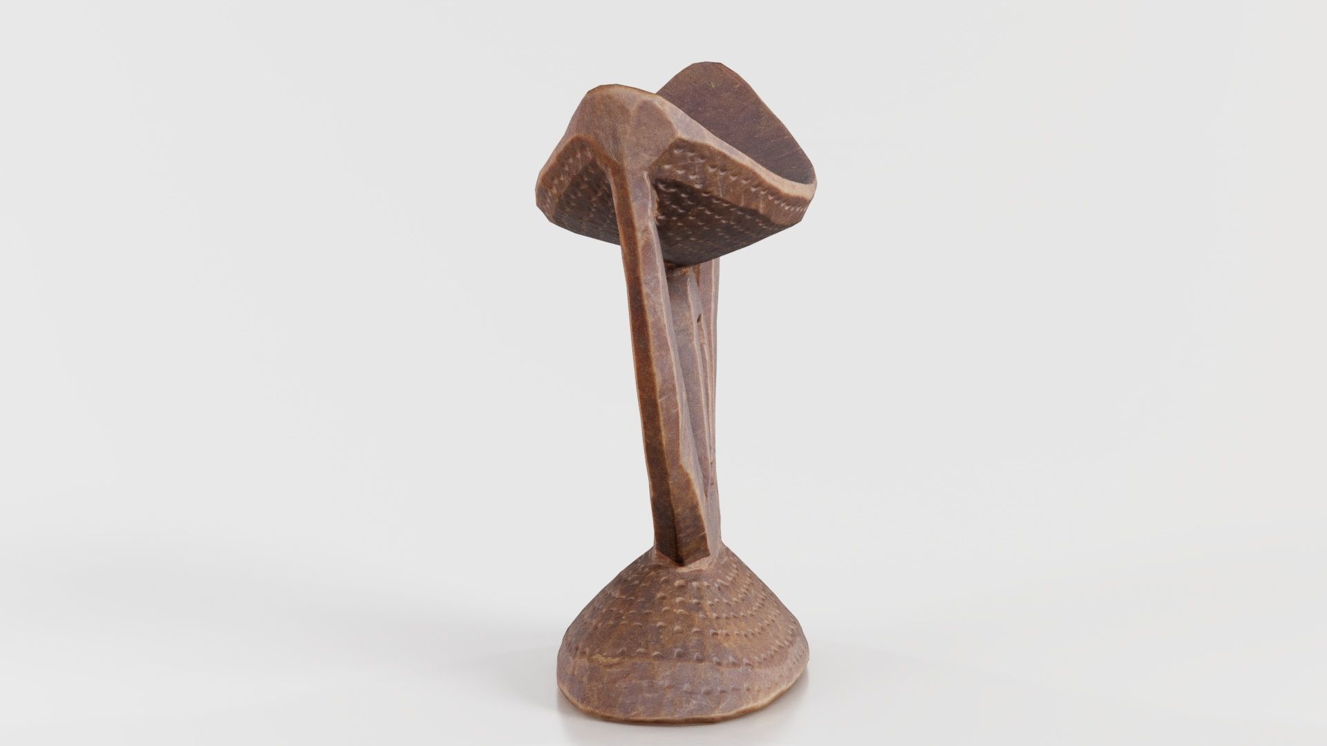 Headrest Africa Wood Furniture Prop 41 Low-poly 3D model_8