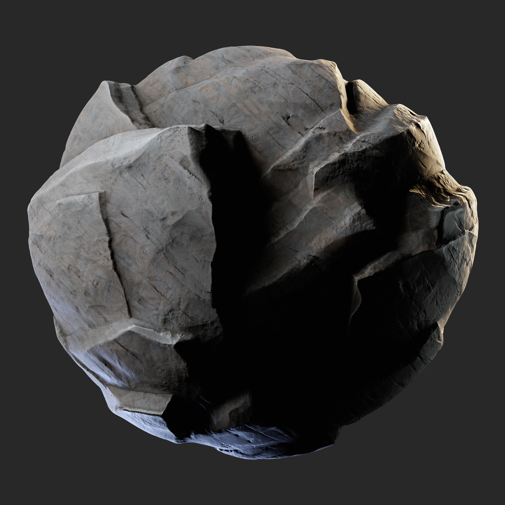 H110 Rock Cliff - PBR - 4K - Seamless - SBSAR 3D model_8