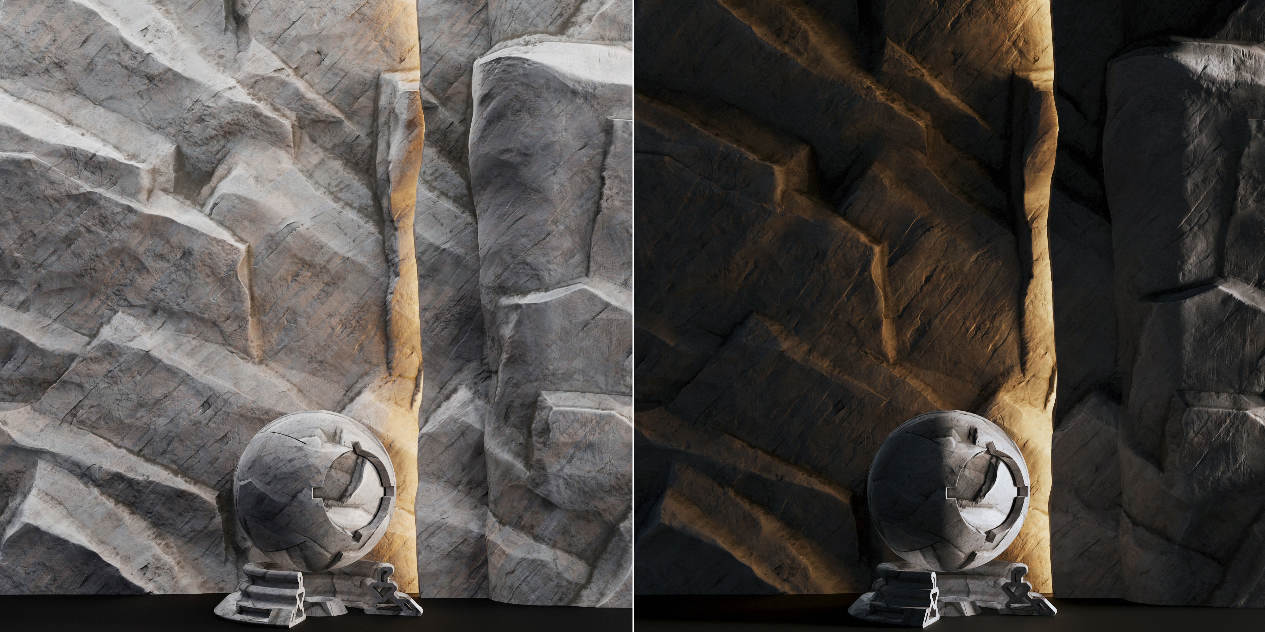 H110 Rock Cliff - PBR - 4K - Seamless - SBSAR 3D model_11