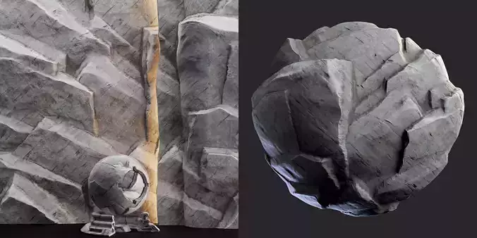 H110 Rock Cliff - PBR - 4K - Seamless - SBSAR