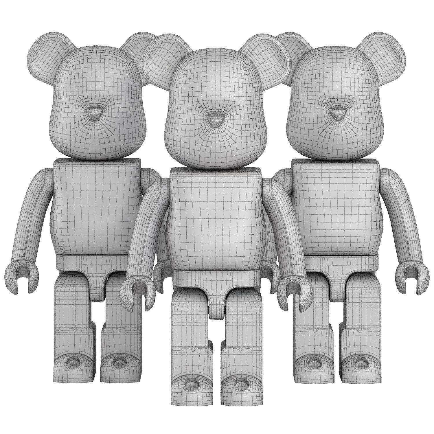 basquiat bearbrick collection 03 3D model_5