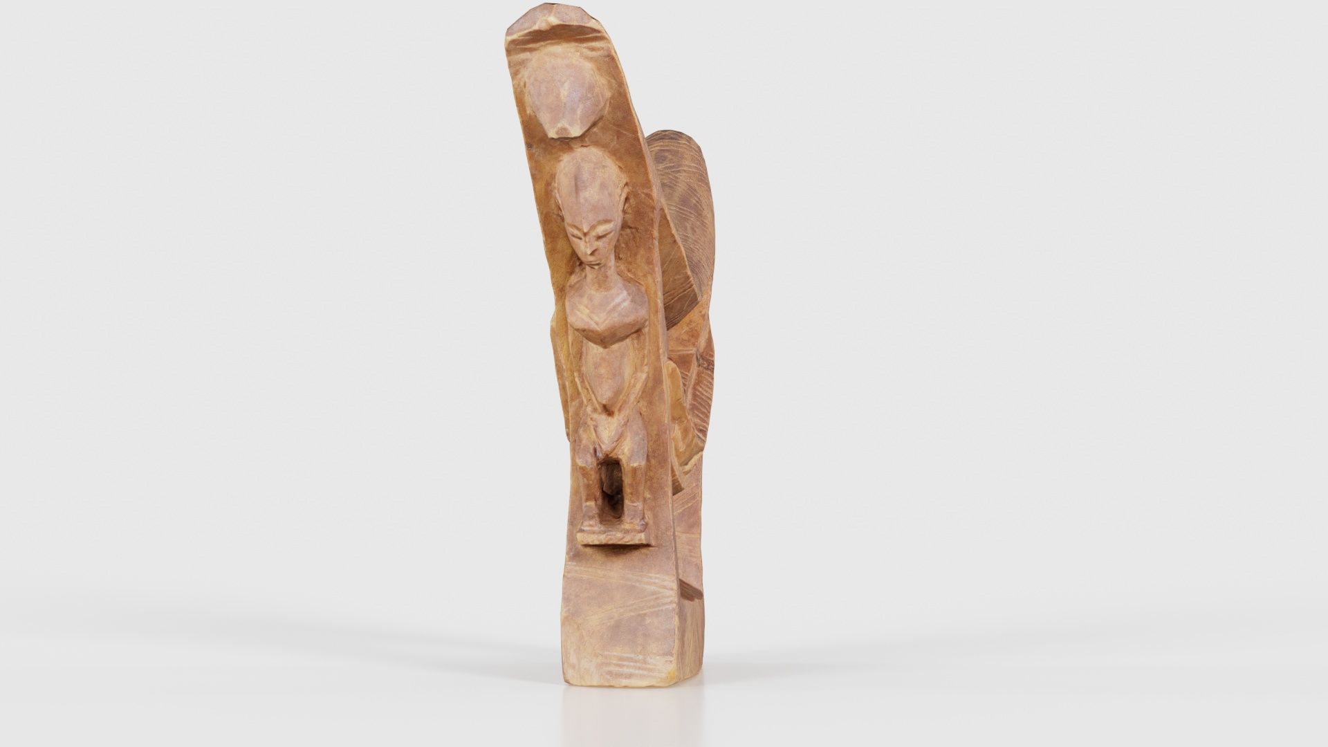 Headrest Africa Wood Furniture Prop 44 Low-poly 3D model_25