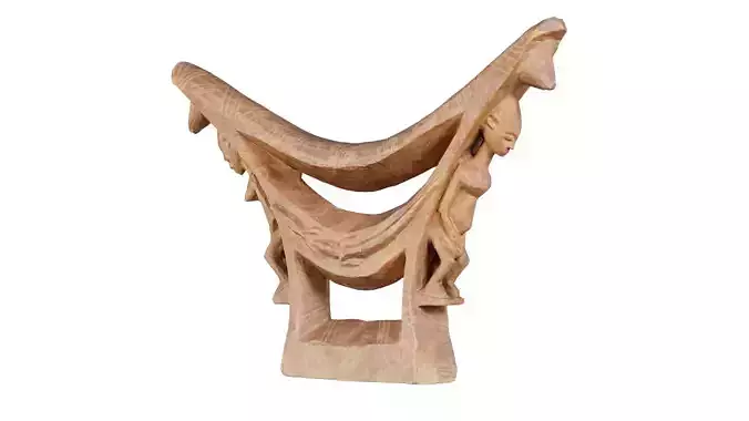 Headrest Africa Wood Furniture Prop 44
