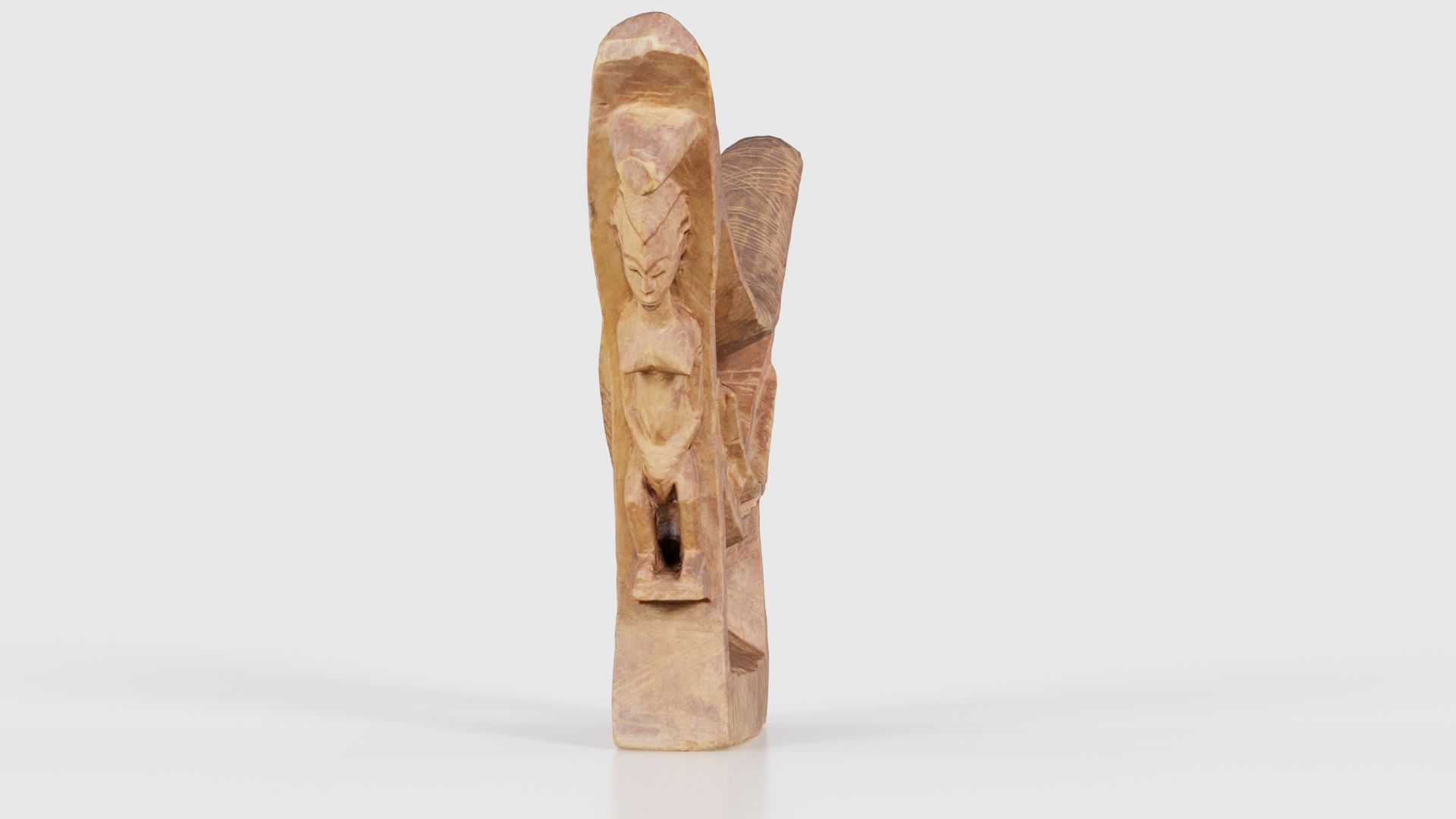 Headrest Africa Wood Furniture Prop 44 Low-poly 3D model_19