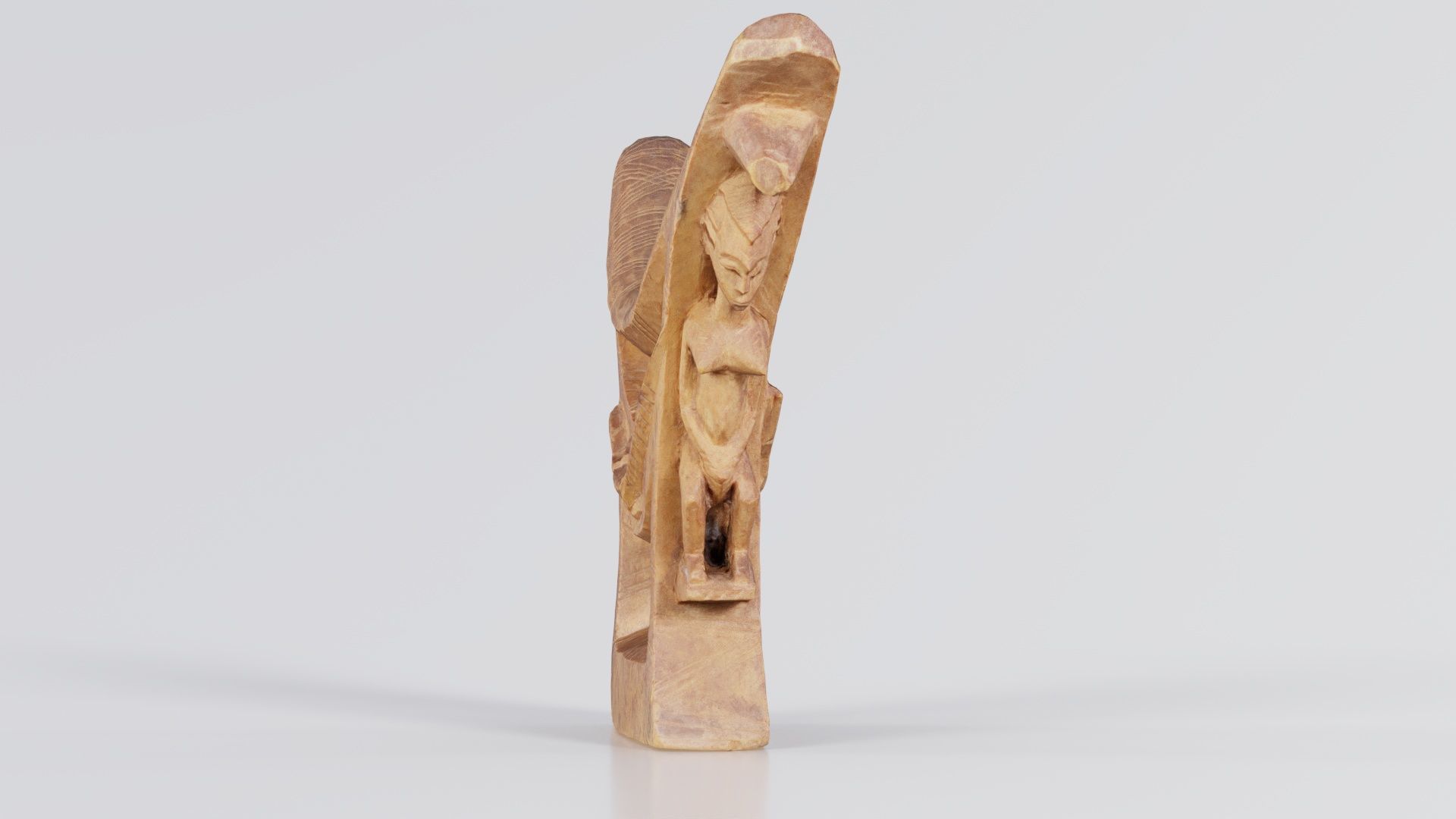 Headrest Africa Wood Furniture Prop 44 Low-poly 3D model_4