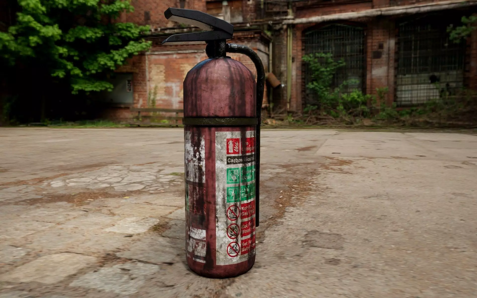 Fire Extinguisher Free low-poly 3D model