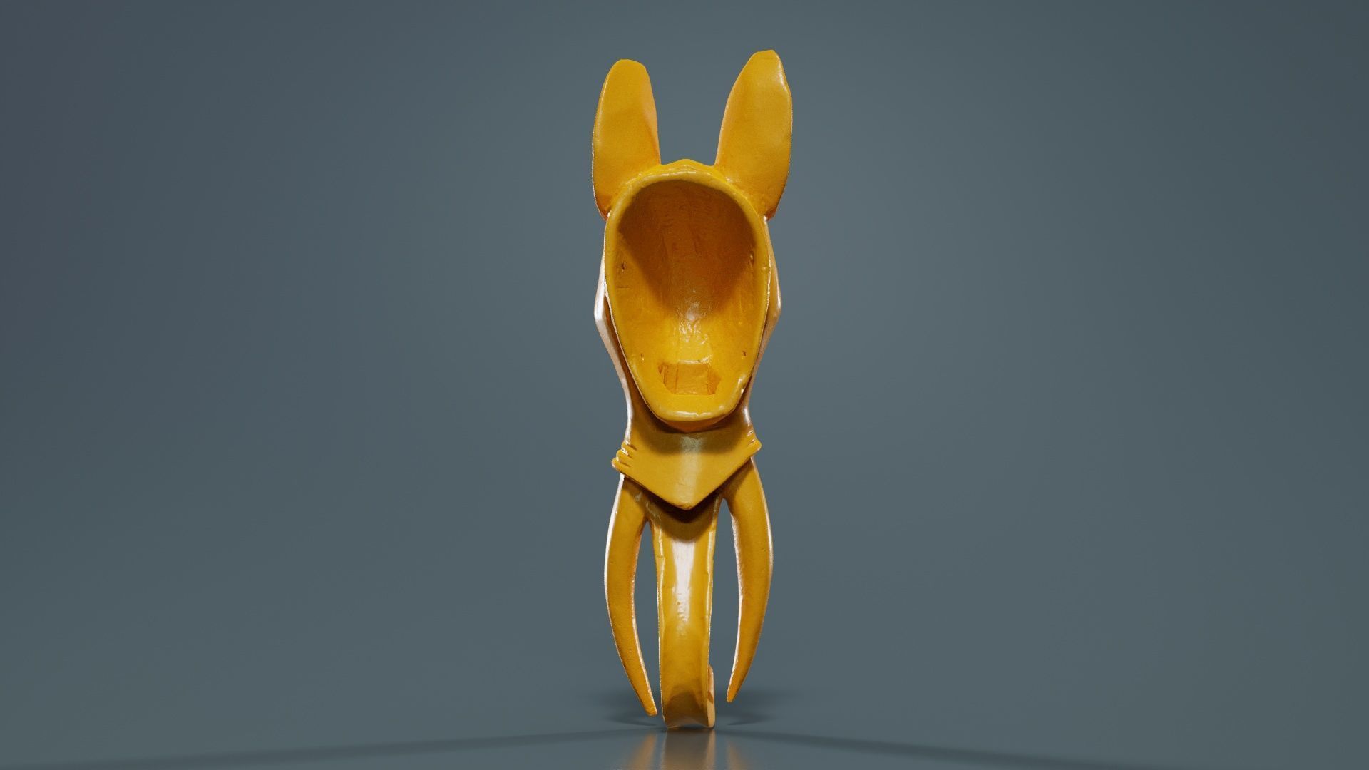 Afrikan Mask Carved Wood 52 Low-poly 3D model_13