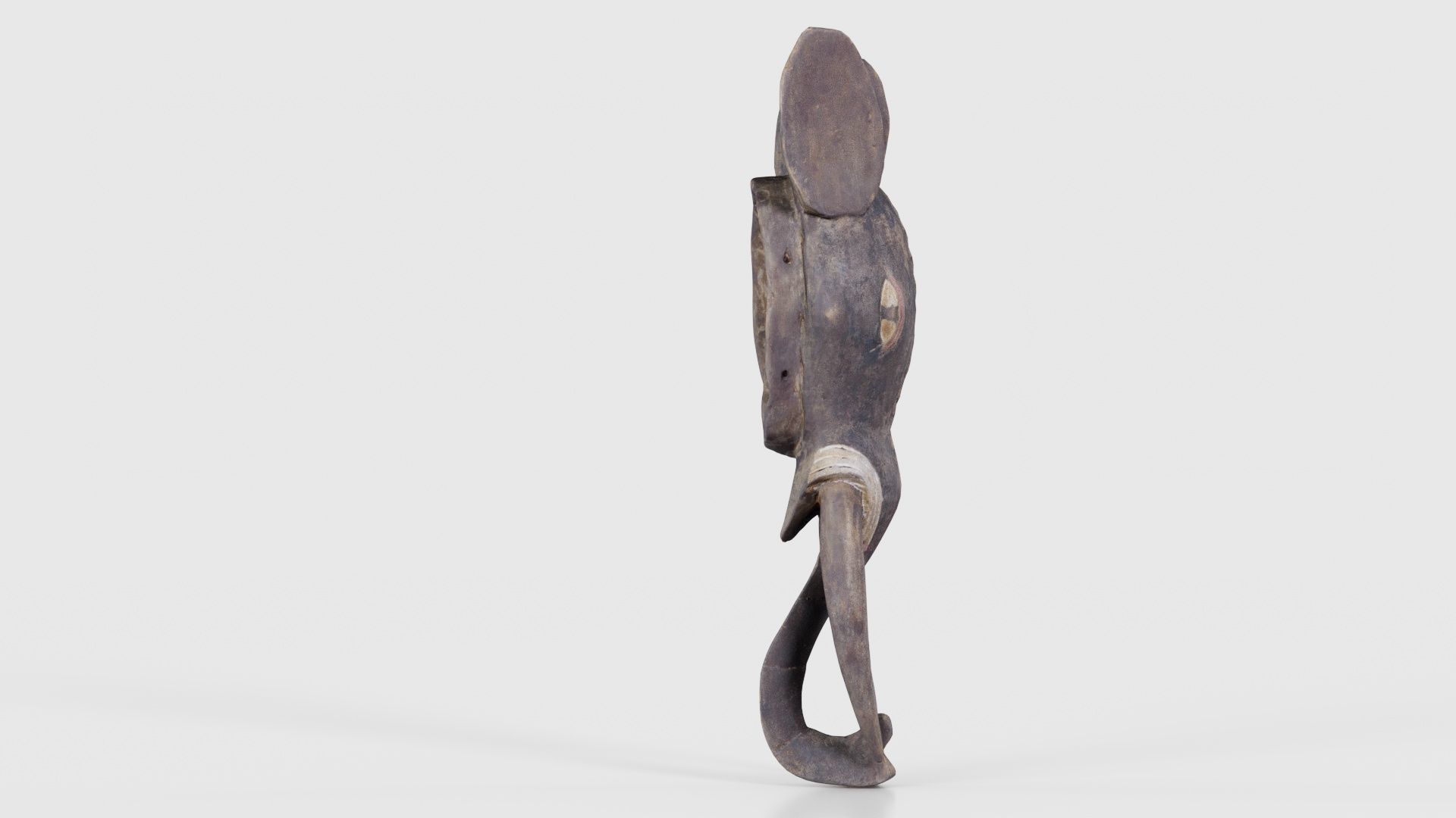 Afrikan Mask Carved Wood 52 Low-poly 3D model_18