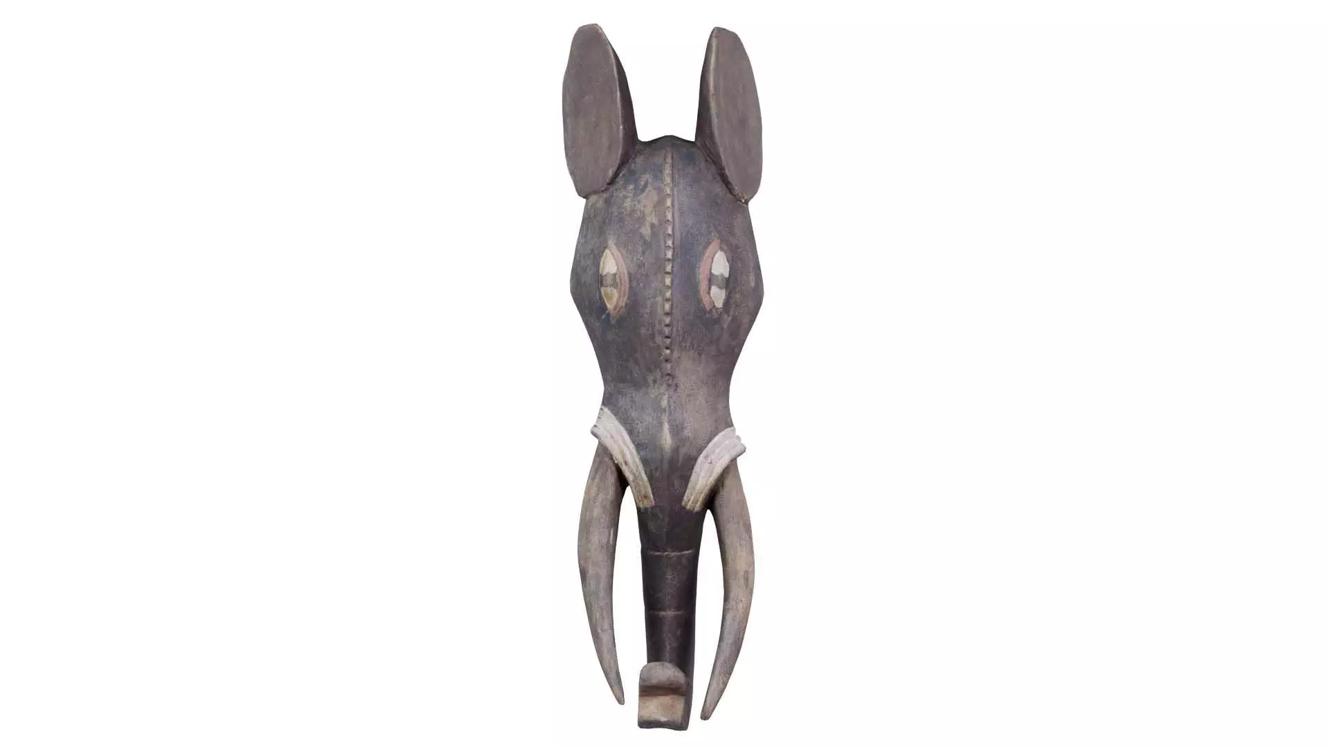 Afrikan Mask Carved Wood 52 Low-poly 3D model_0