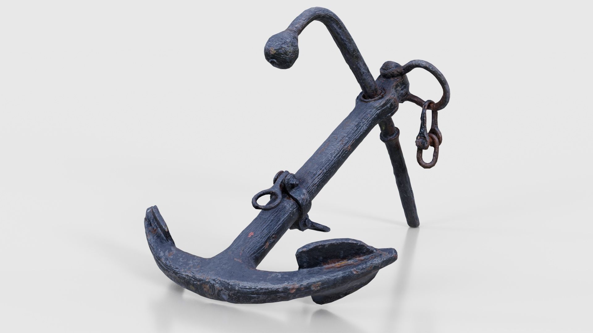 Boat Anchor 01 Low-poly 3D model_15