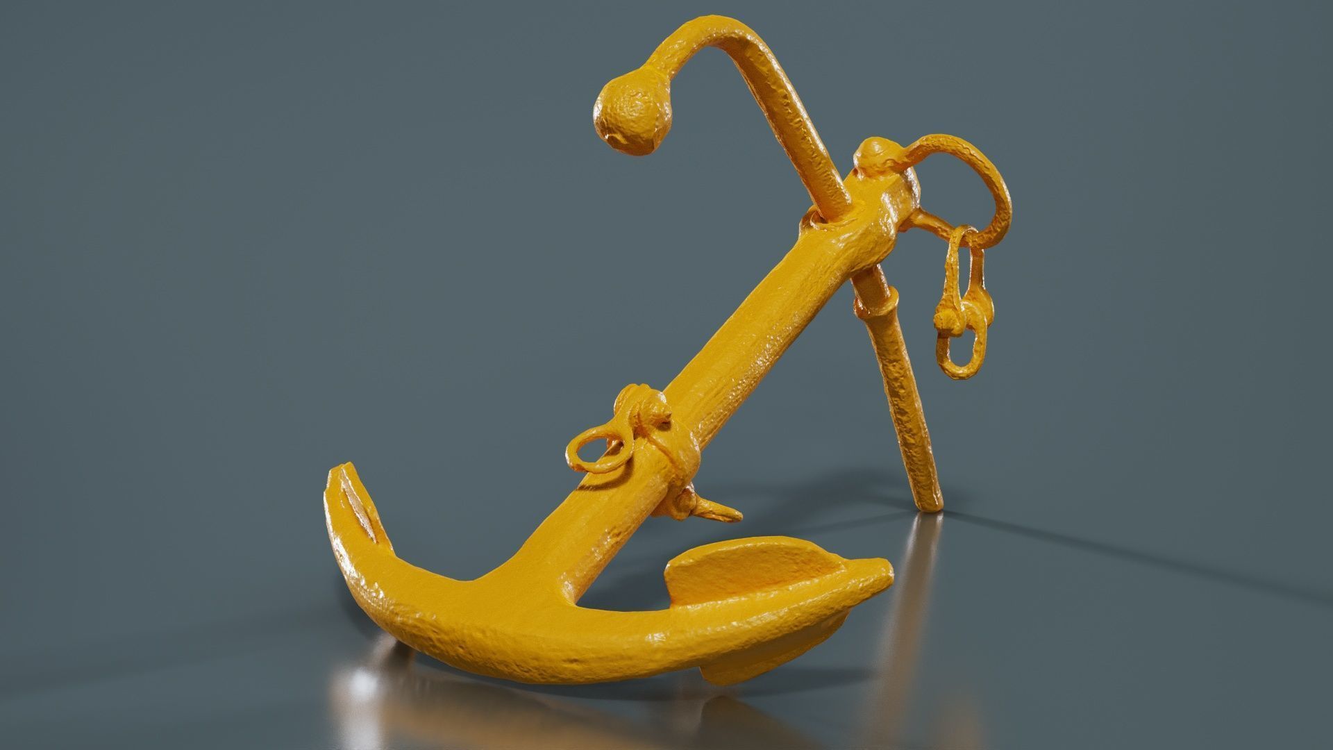 Boat Anchor 01 Low-poly 3D model_12