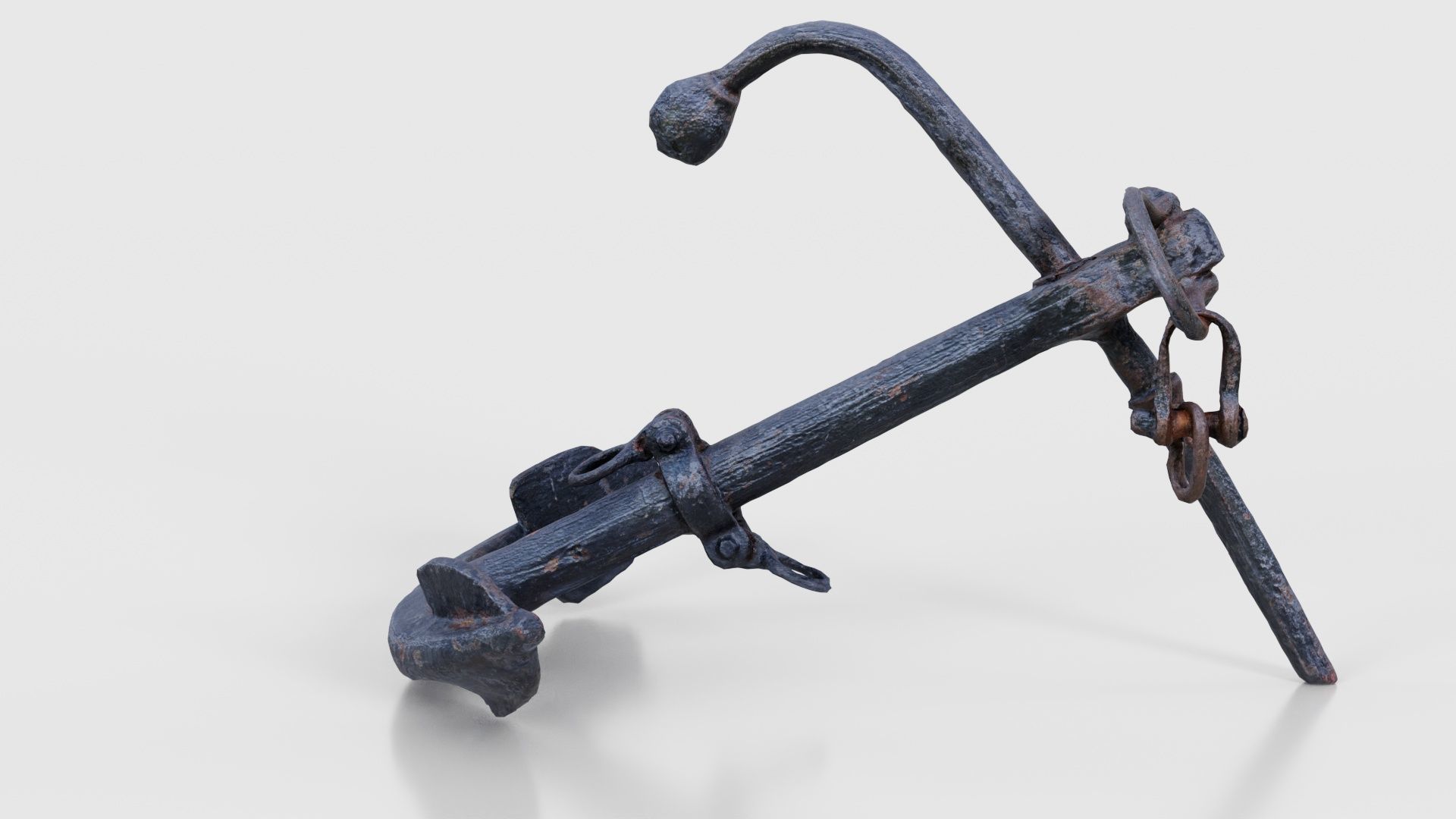 Boat Anchor 01 Low-poly 3D model_25
