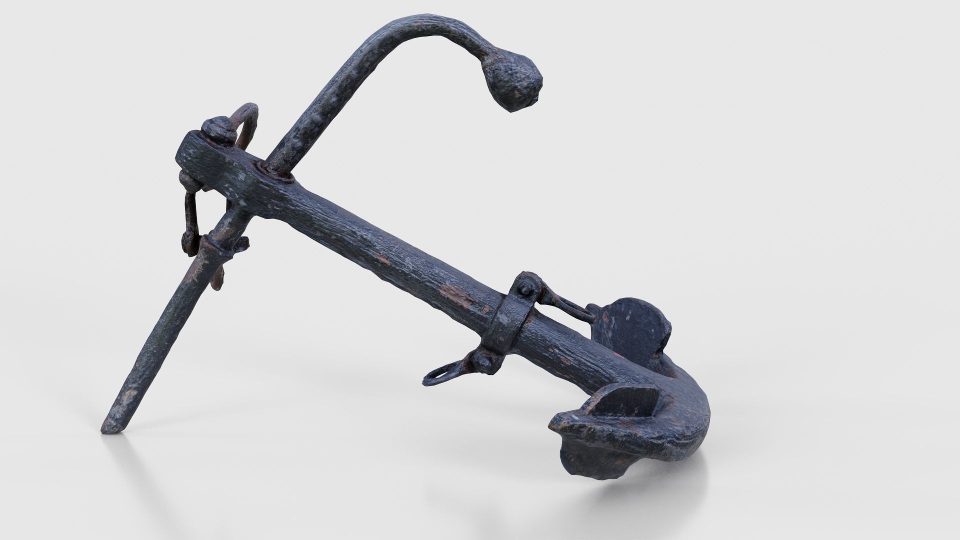 Boat Anchor 01 Low-poly 3D model_19