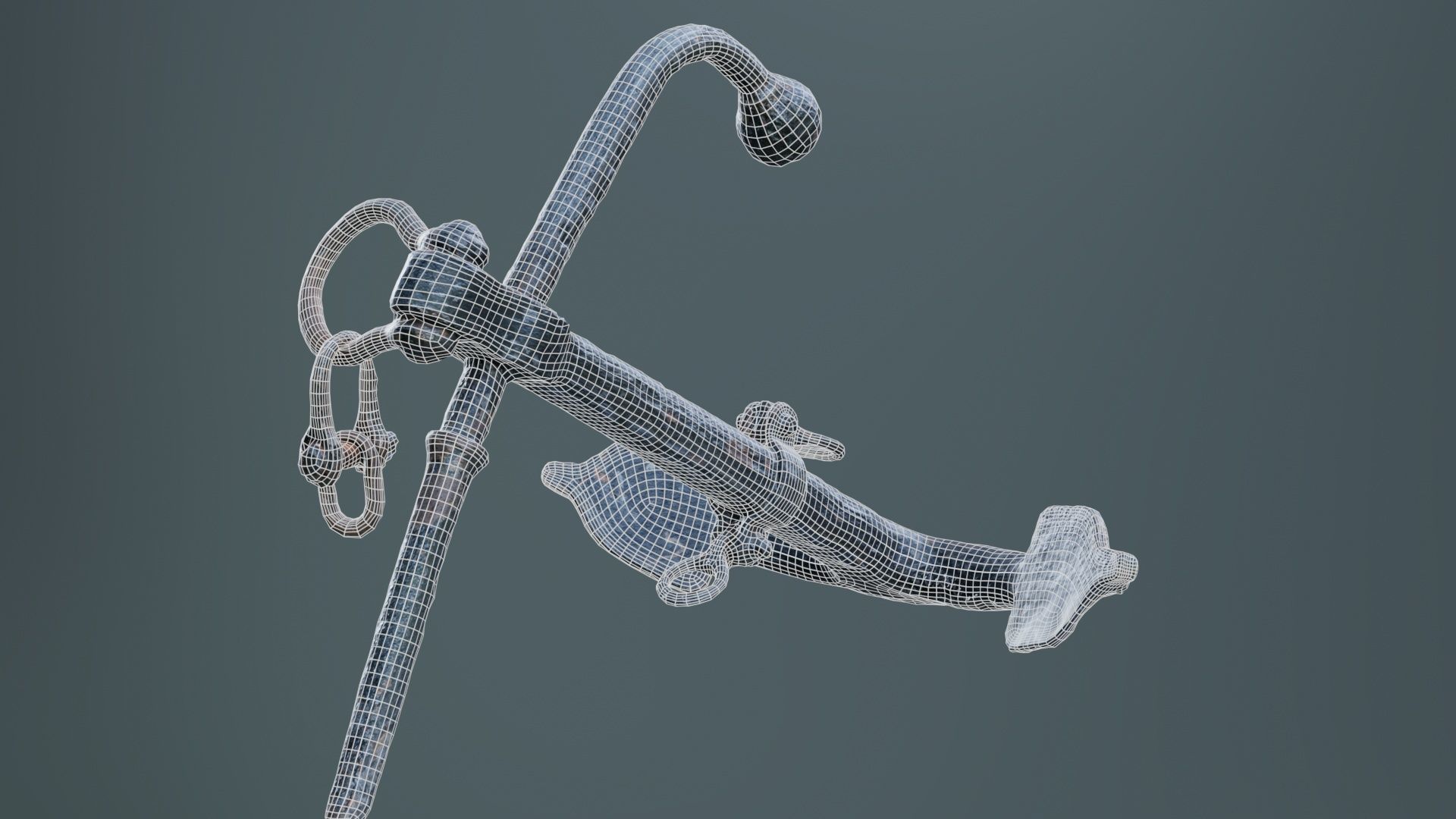 Boat Anchor 01 Low-poly 3D model_10