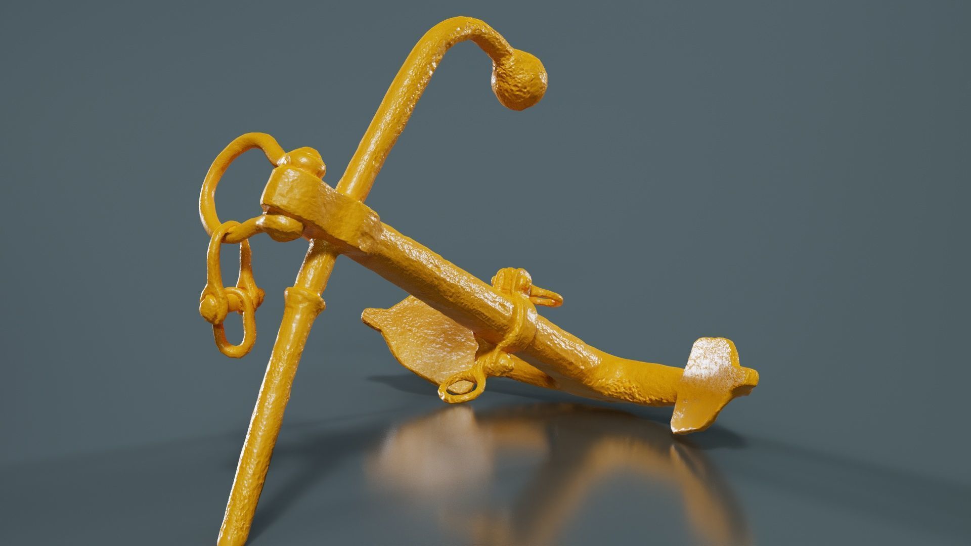 Boat Anchor 01 Low-poly 3D model_13