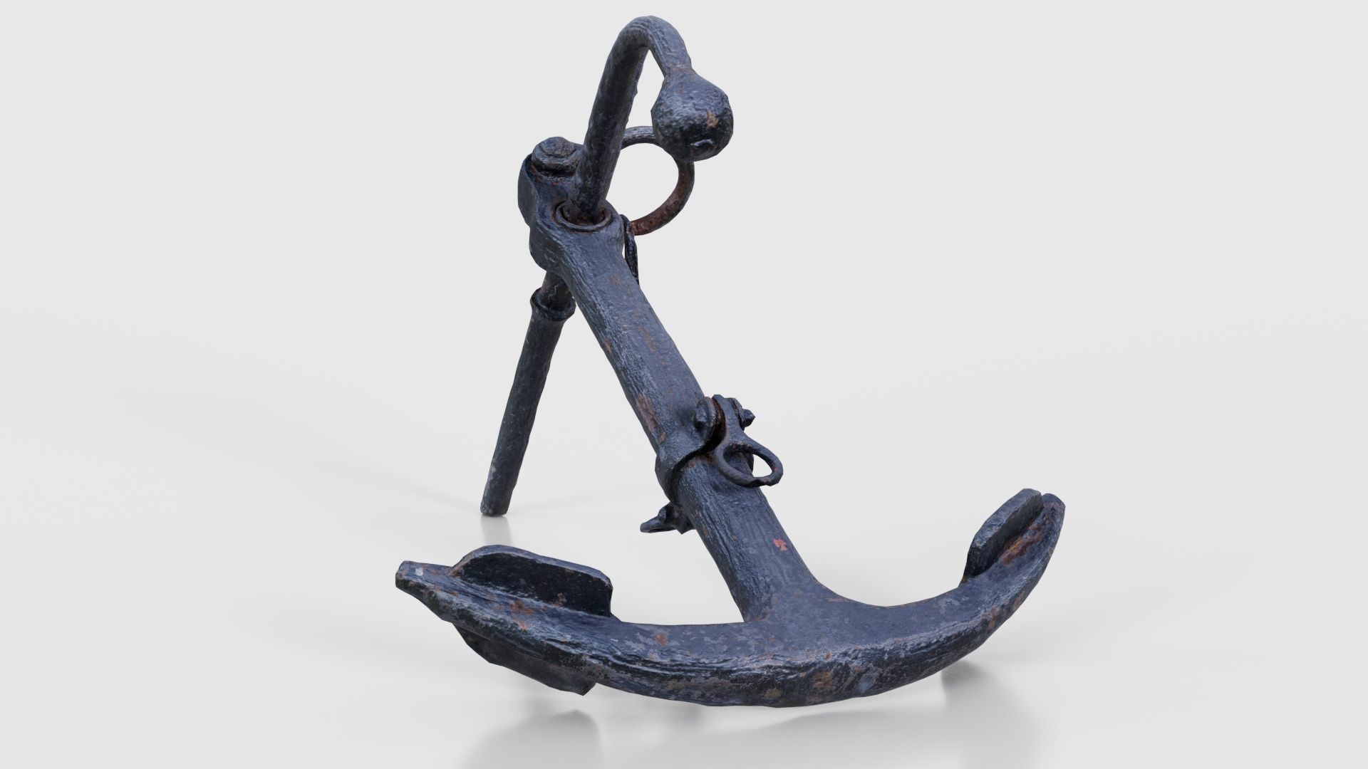 Boat Anchor 01 Low-poly 3D model_17