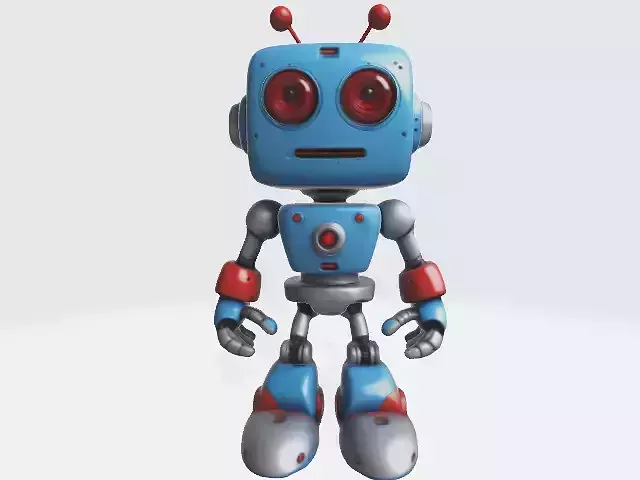 Cartoon robot 3D model