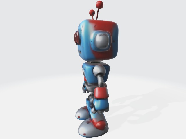 Cartoon robot 3D model_1