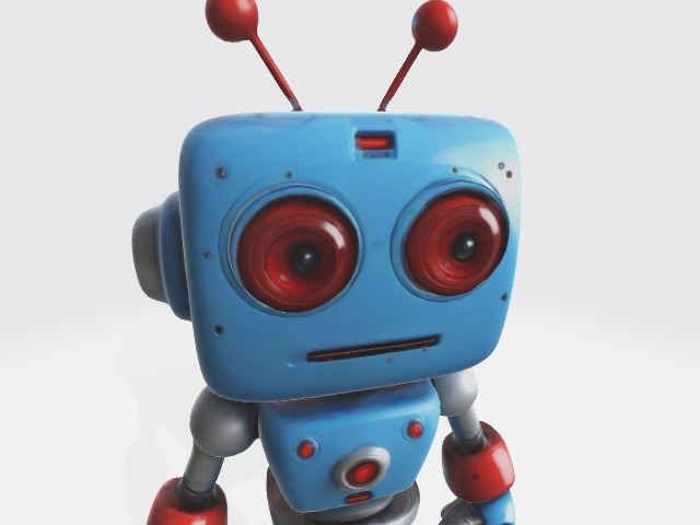 Cartoon robot 3D model_3
