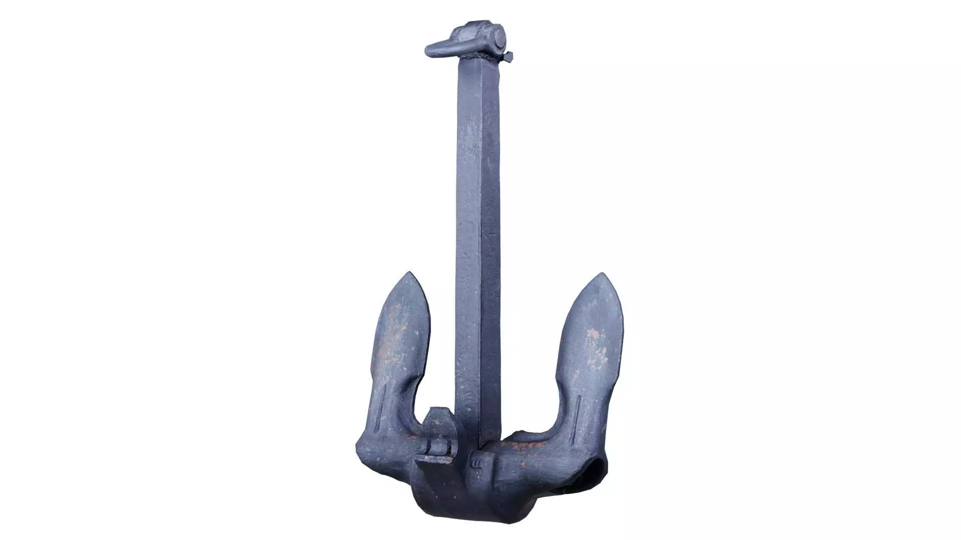 Boat Anchor 02 Low-poly 3D model_0