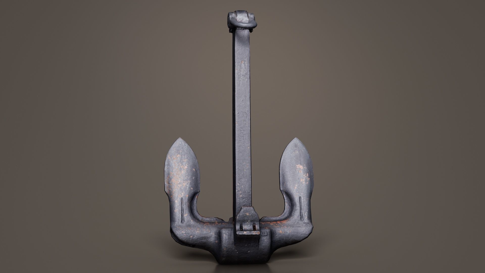 Boat Anchor 02 Low-poly 3D model_3