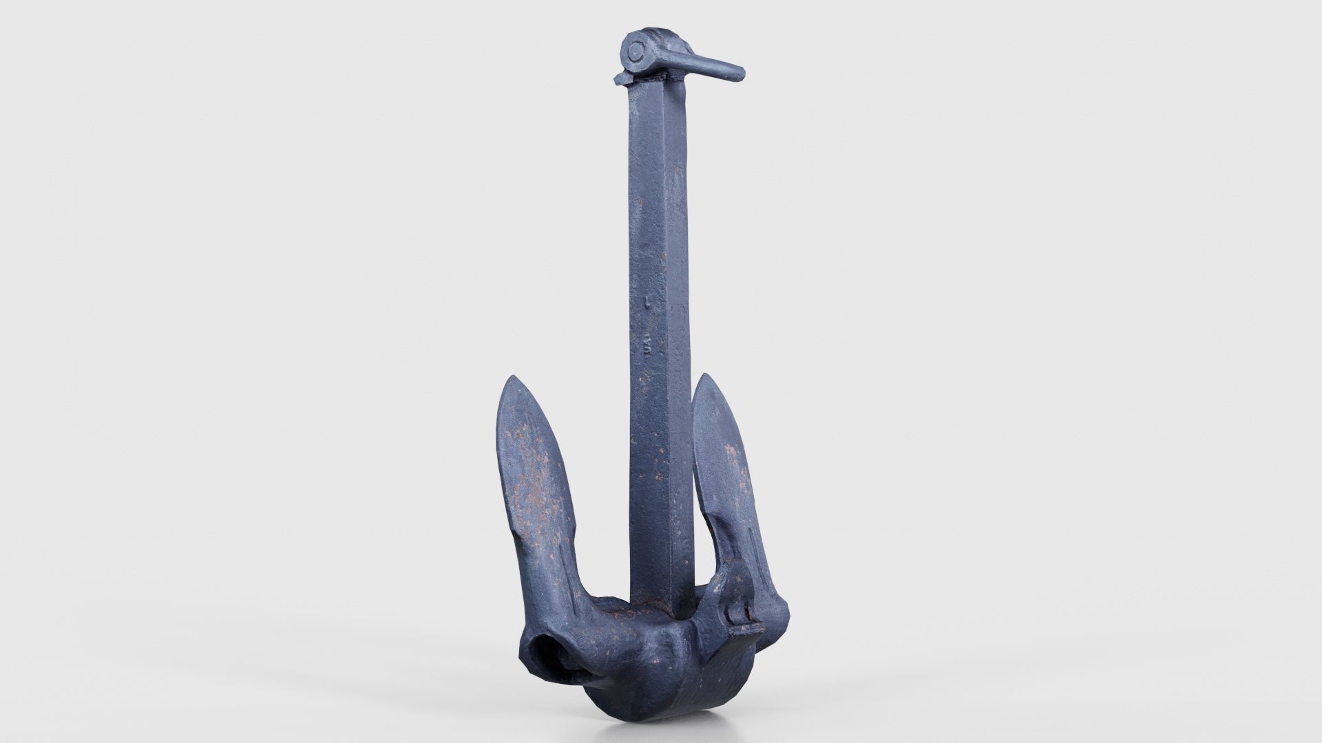 Boat Anchor 02 Low-poly 3D model_18